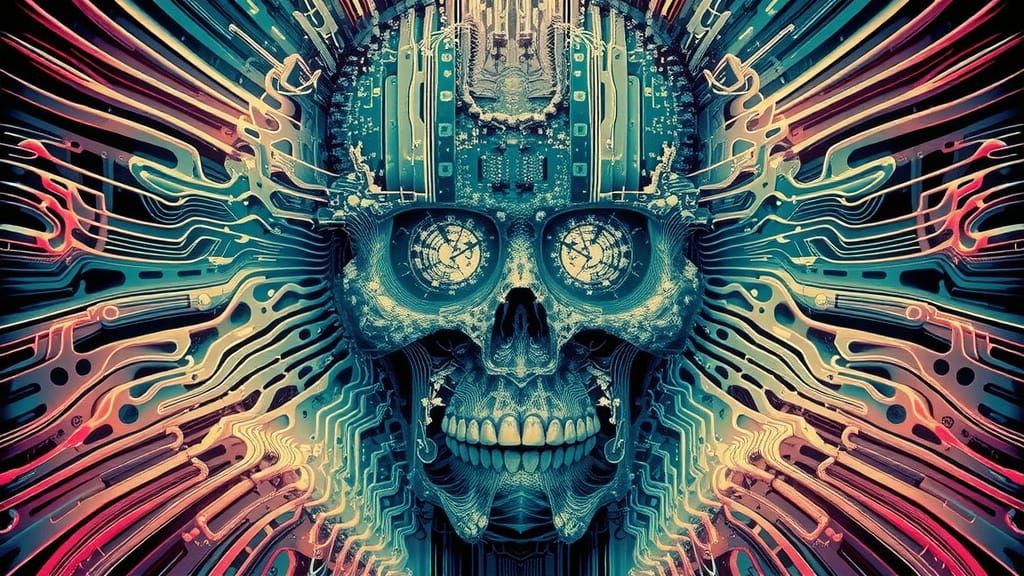 Prismatic 1950s X-Ray Illusion Art