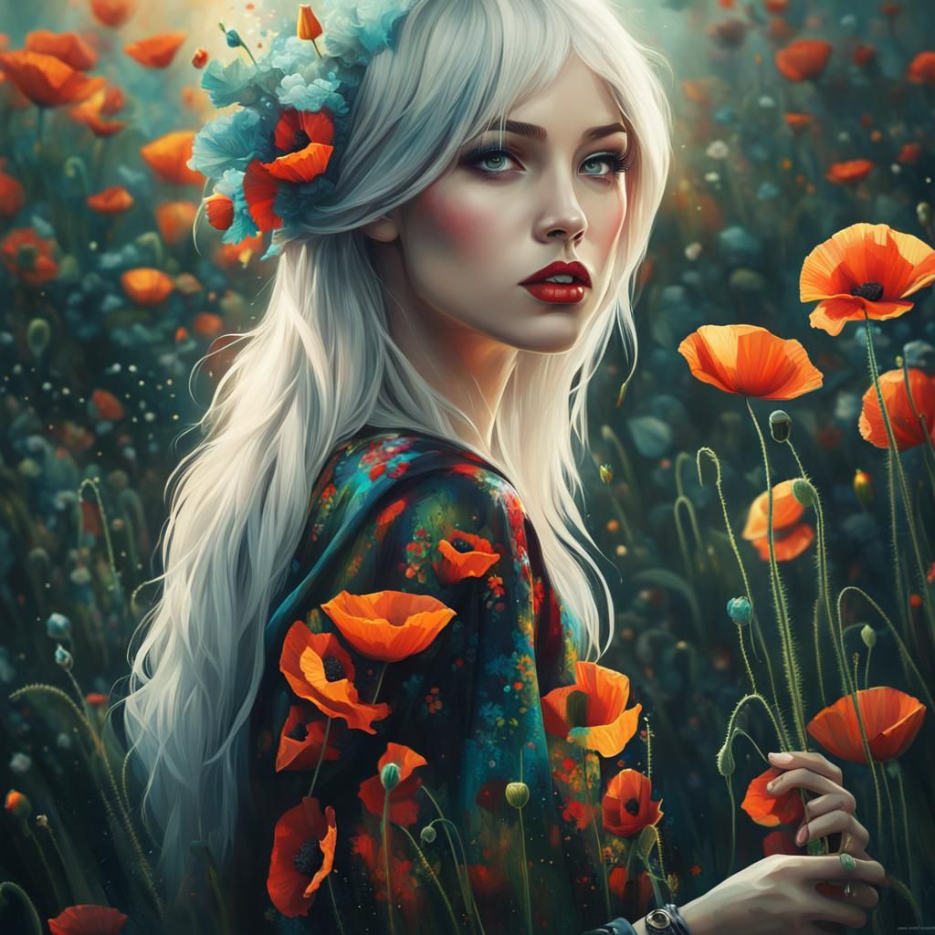 in the fields of poppies