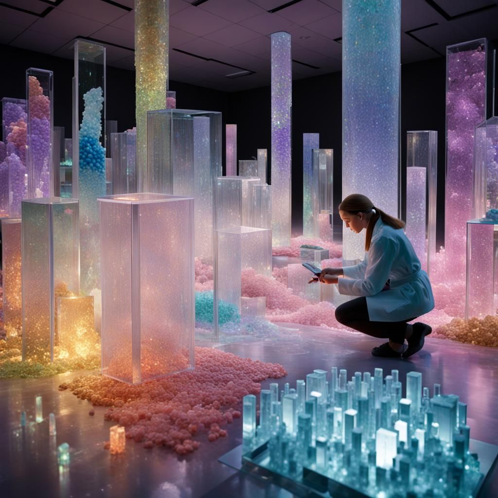 Crystals Examined in a High Detail Crystal Laboratory