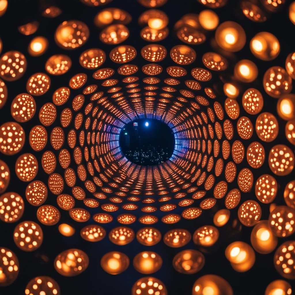 Stunning Infinity Mirror with Bokeh Effect