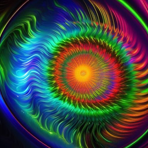 Illuminated Maelstrom: Digital Fantasy Art in Vivid Colors