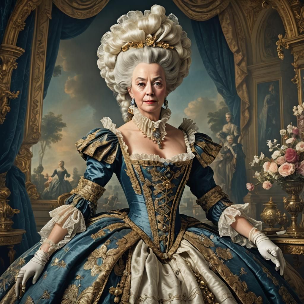 Marie Antoinette: Detailed Matte Painting in 8k