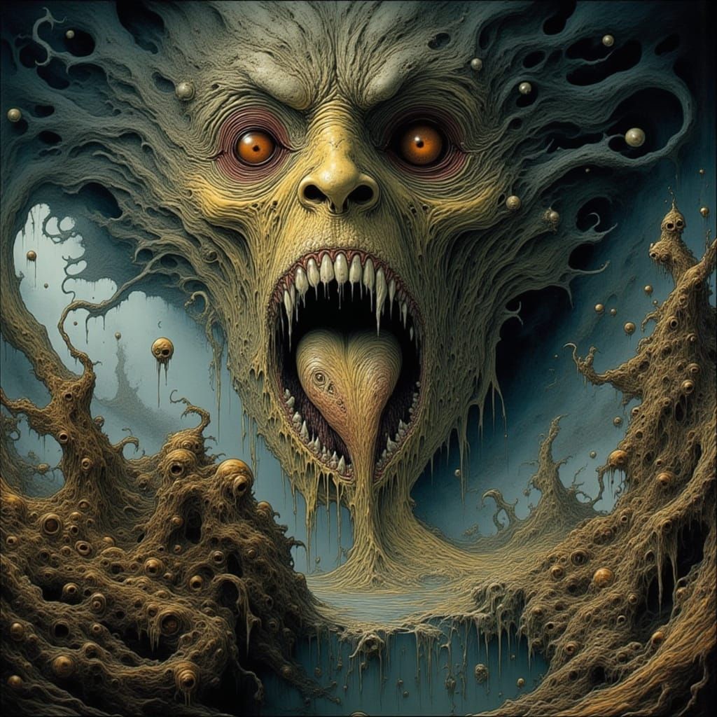 Horrifying Lovecraftian Face Emerges from Shadows