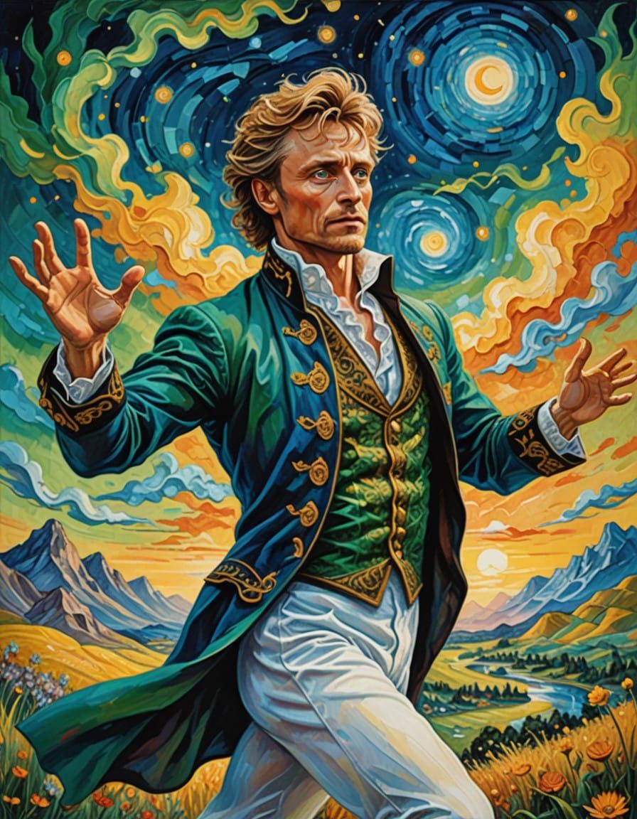 Regency Era Dancer in Grand Jeté