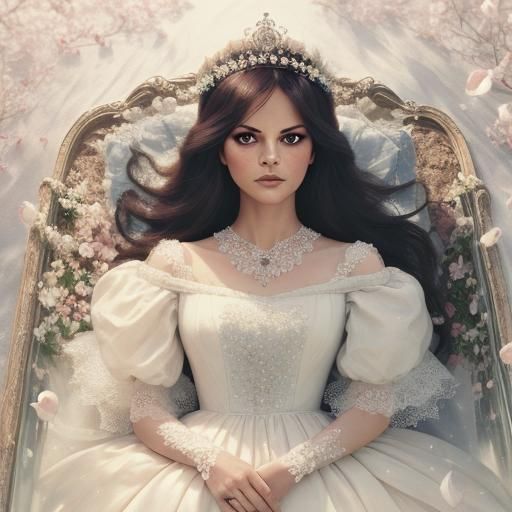 Snow White in Glass Coffin: High Fashion Portrait