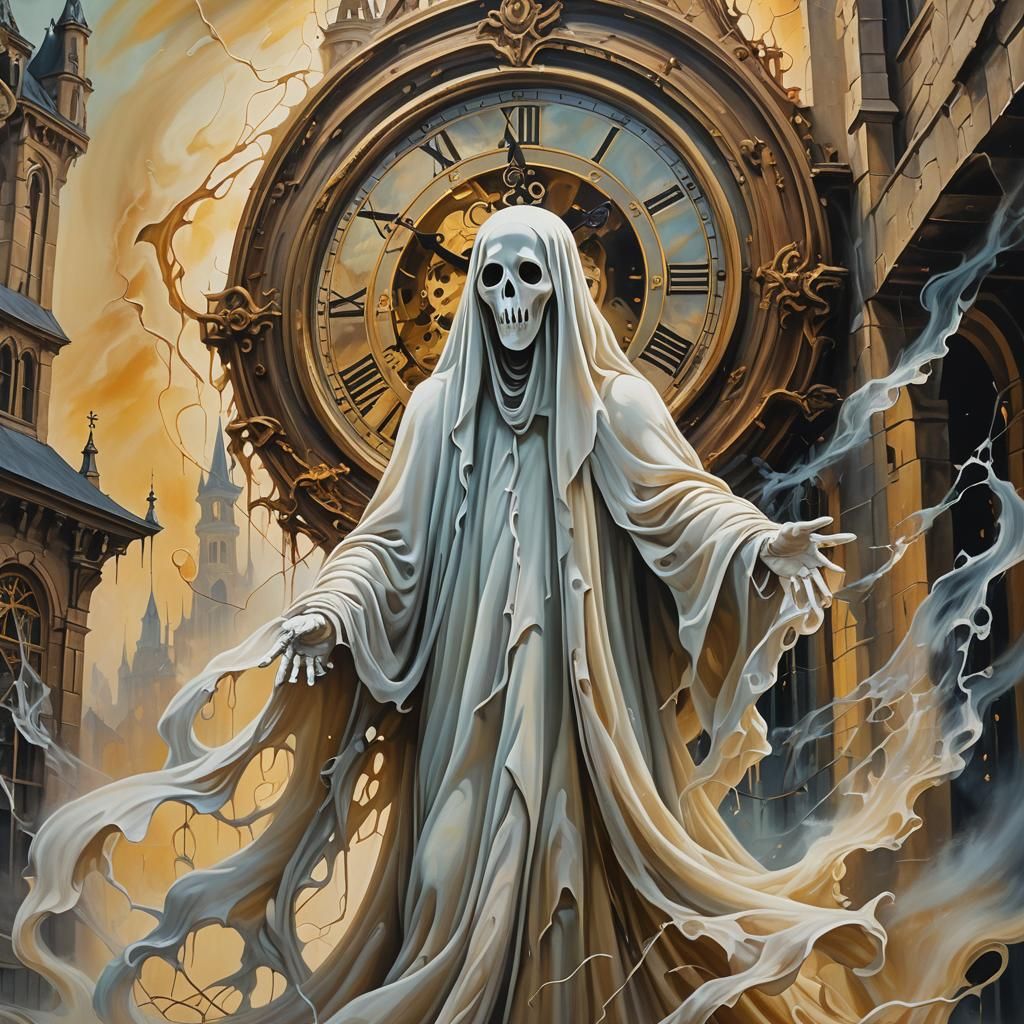 Surreal Ghost in Dreamlike Oil Painting