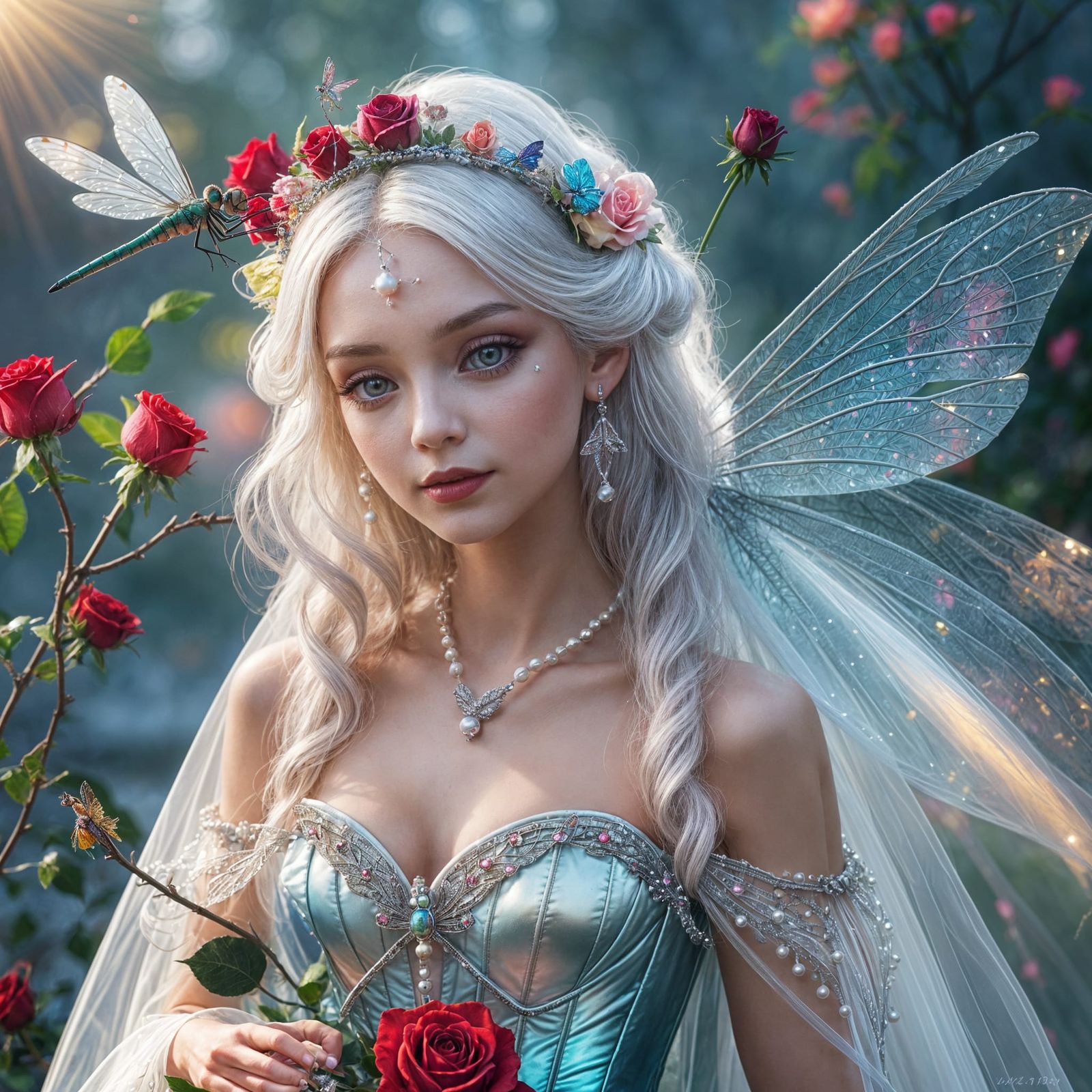 Radiant Fairy Princess on Rosebud
