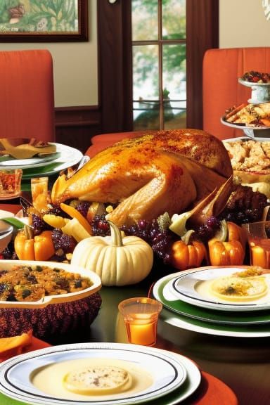 Thanksgiving Feast: A Paradise of Harvest Bounty