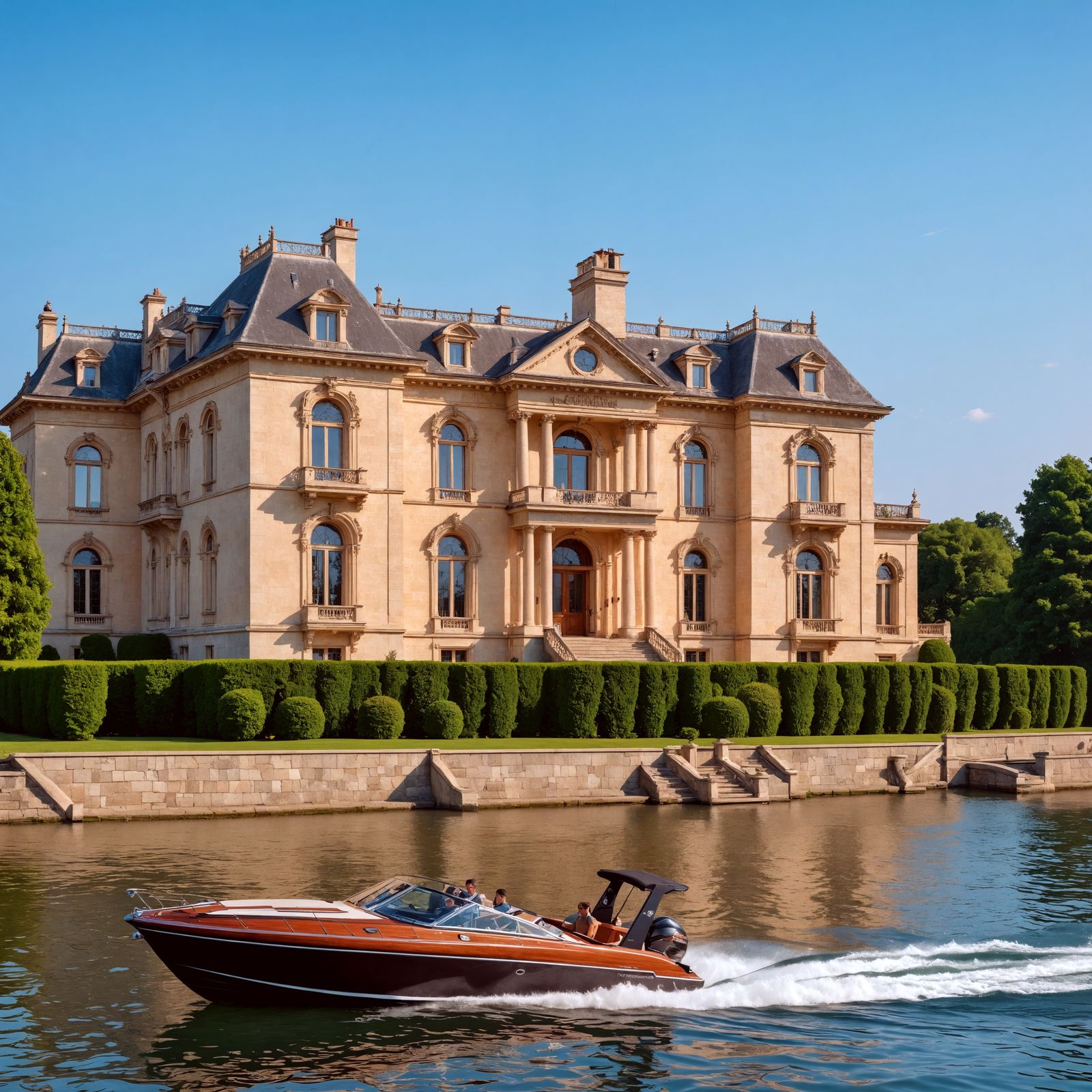 Luxurious Lakefront Estate in Hyperrealistic Detail