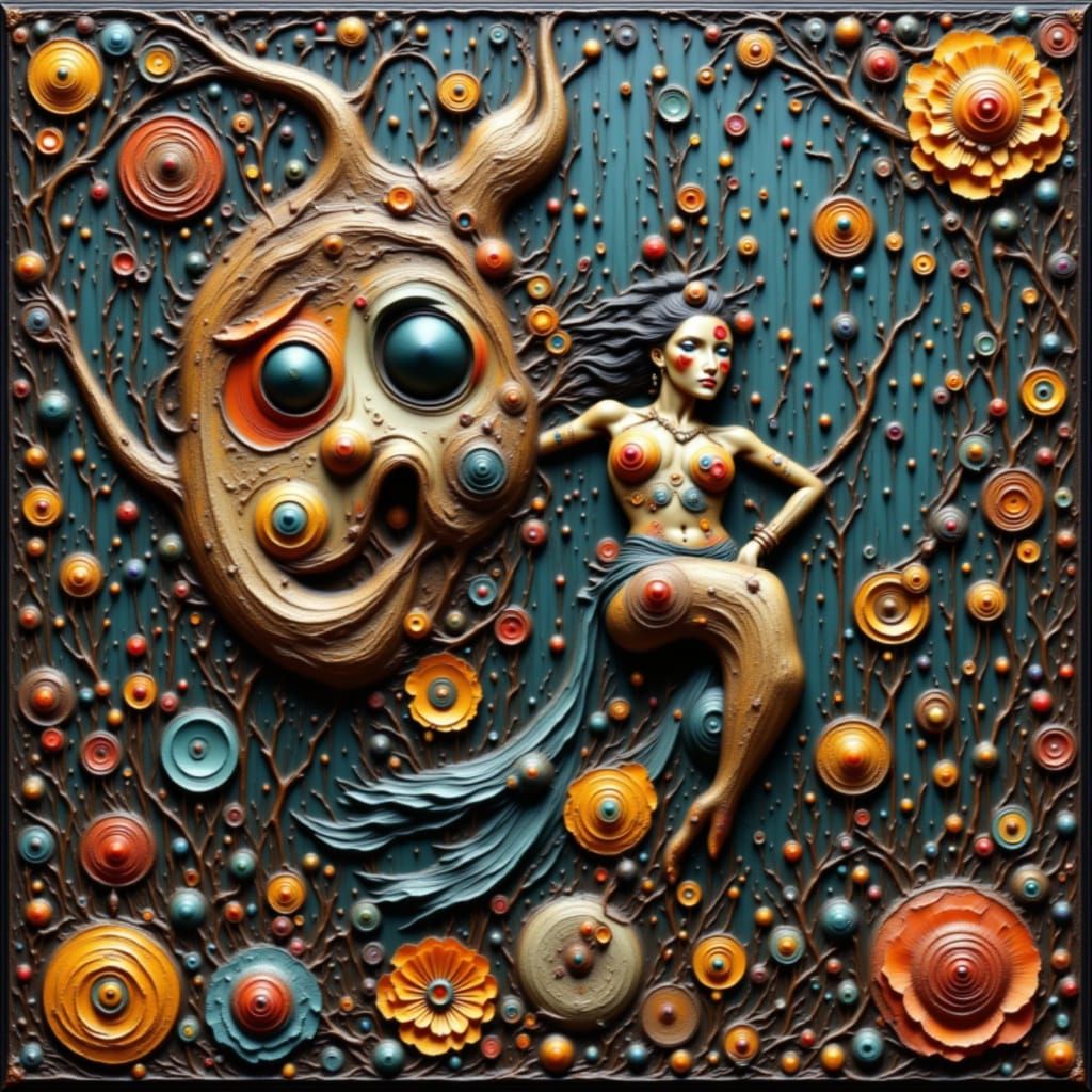 Abstract Untamed Beauty Portrait