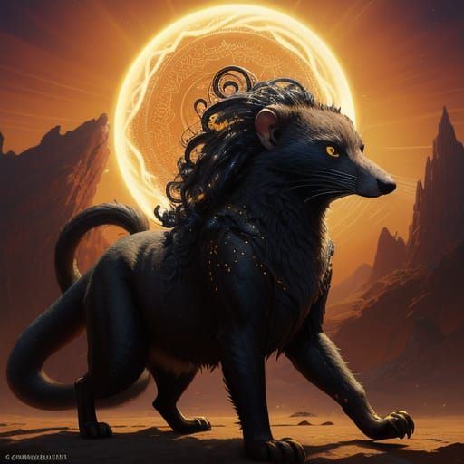 Majestic Mongoose Divine Beast in Golden Hour