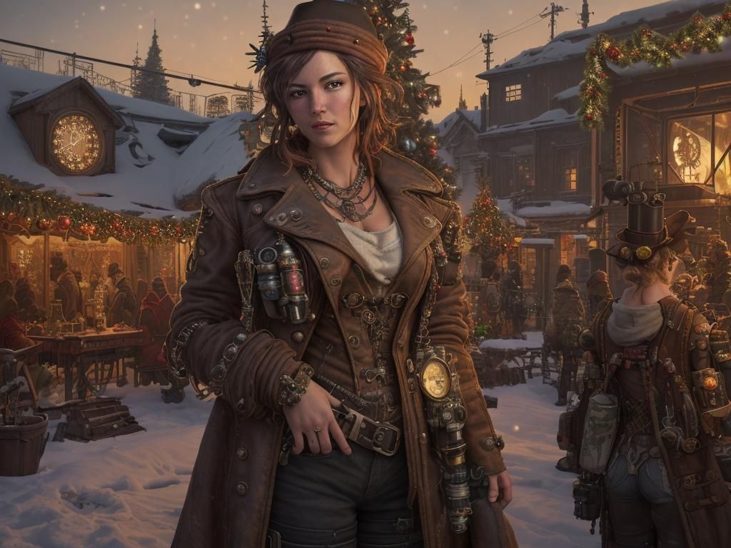 Steampunk Christmas Eve in Dieselpunk Style