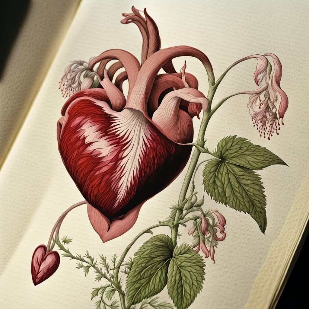 Bleeding-heart-flower, prompts are confused