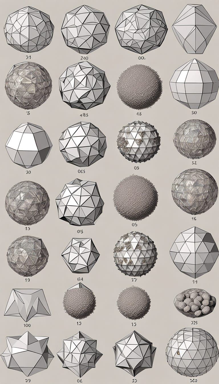 Geodesic Sphere With Iridescent Lines Floating