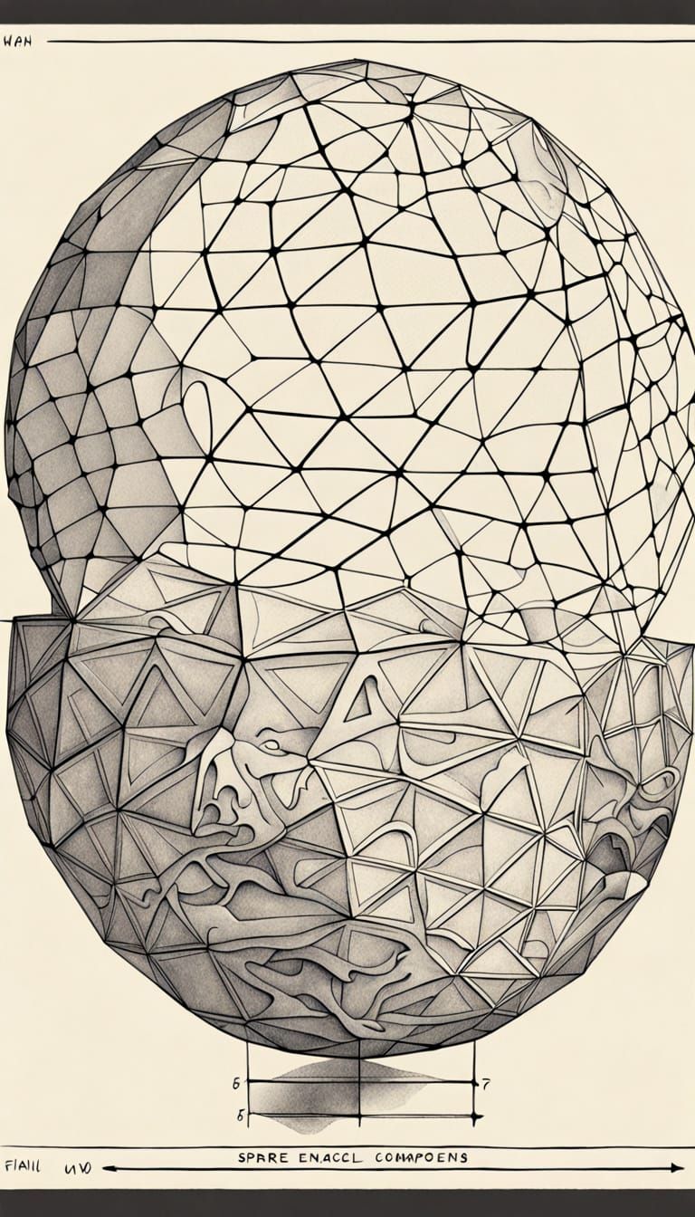 Iridescent Geodesic Sphere Hovering Centered