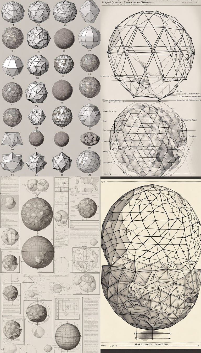 Geodesic Sphere in Iridescent Lines