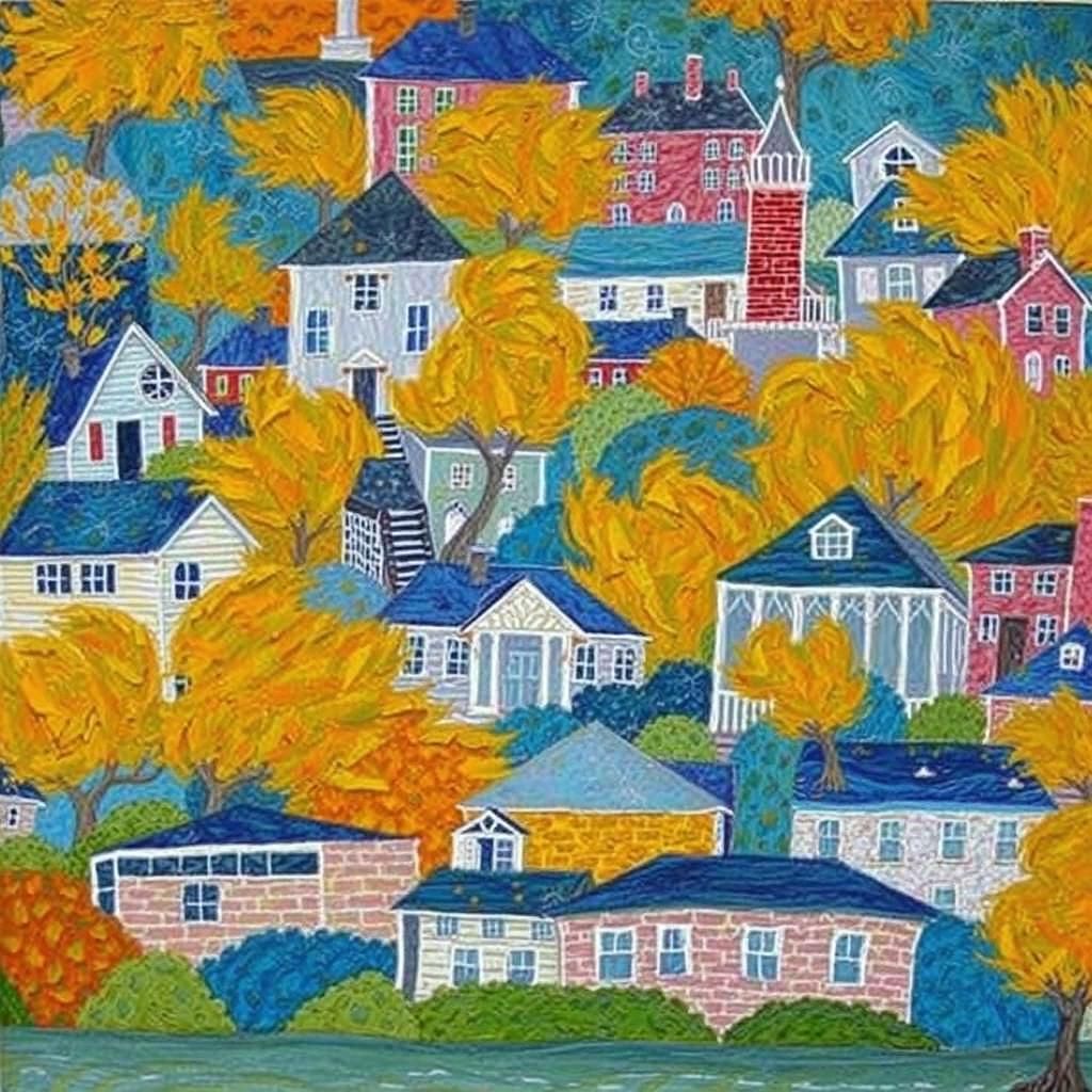 Epic Autumn Storm at Equinox: Expressive Painting