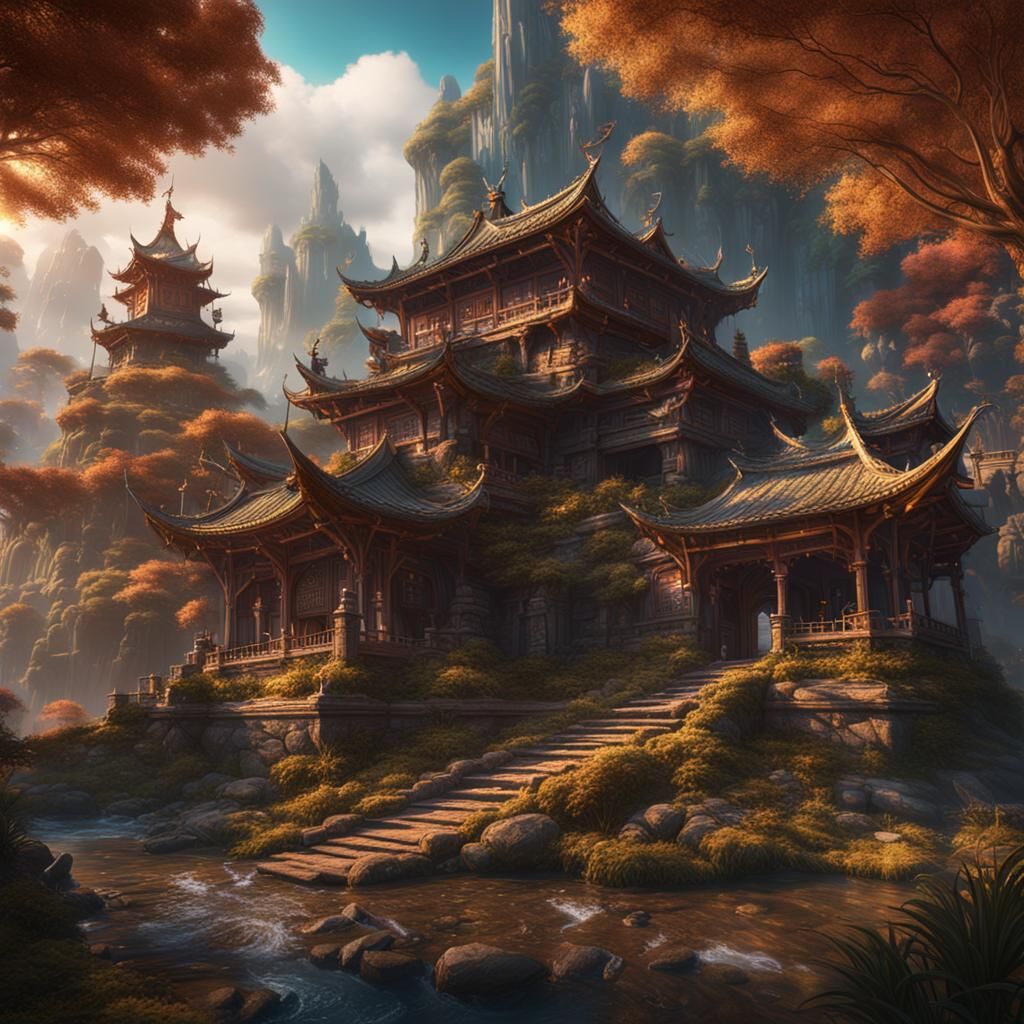 Fantastical Matte Painting in Deep Color