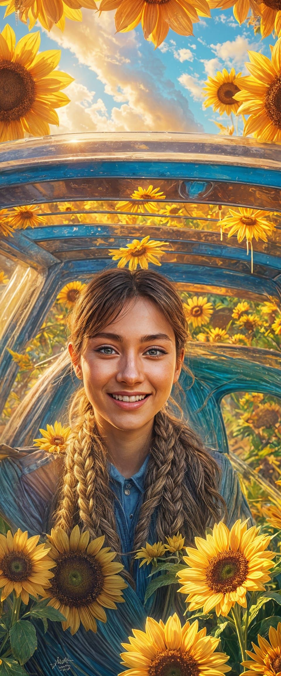 Hyperrealistic Portrait in Splash Art Style