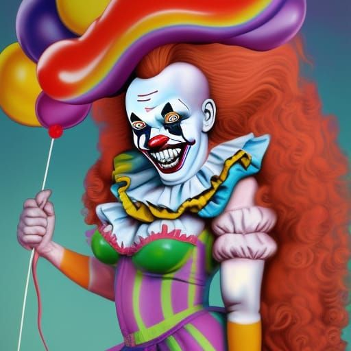 Pennywise Finds Bimbo Clown in Candyland Art