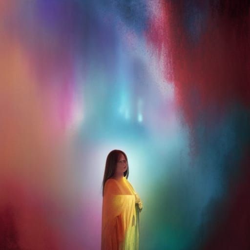 Expressive Portrait: Chromatic Soul in Vivid Colors