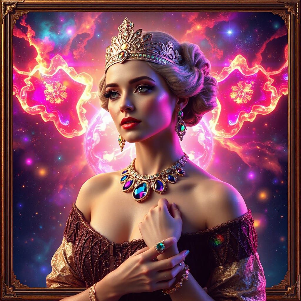 Timeless Elegance in Cosmic Art Deco Splendor