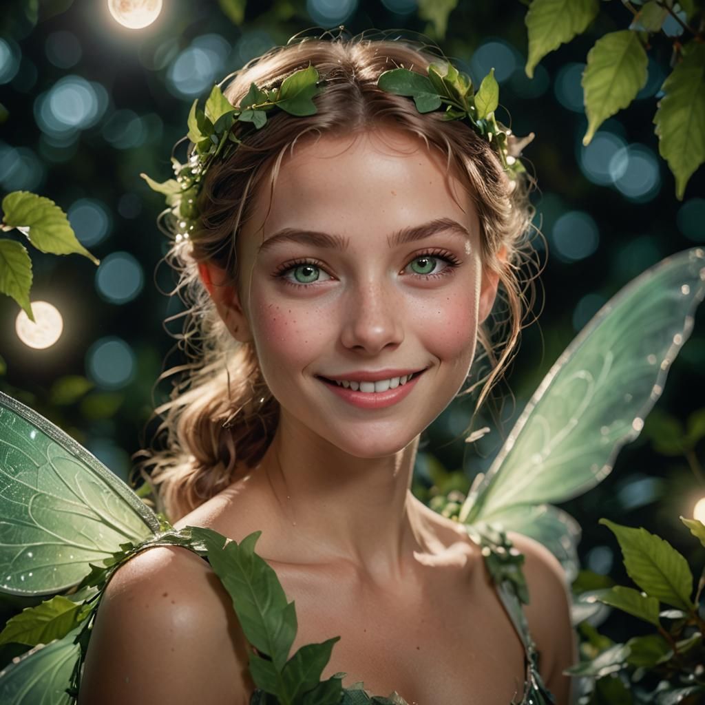 Moonlit Fairy Portrait in Photorealism