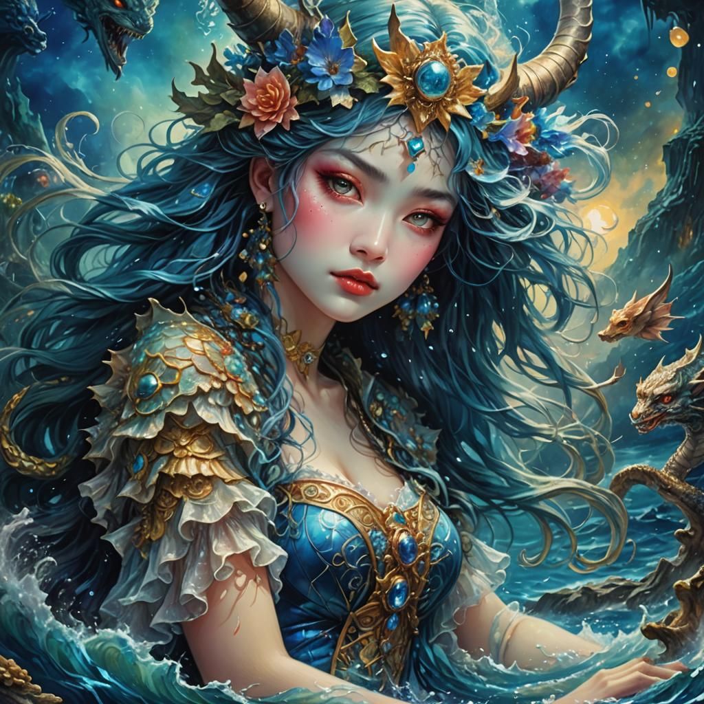 Sea Maiden and Blue Lake Demon in Wonderland