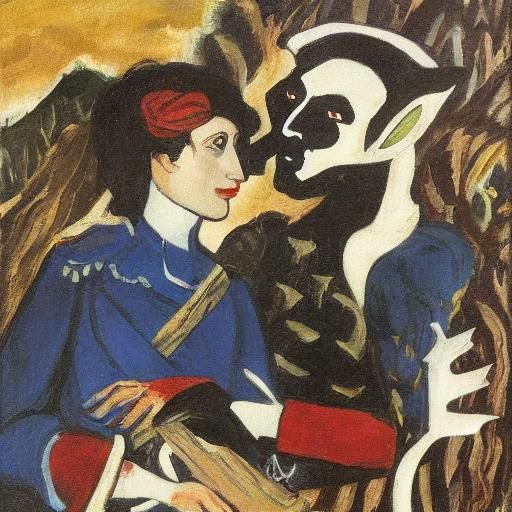 Vampire Cat Lover: A Fusion of Art Styles