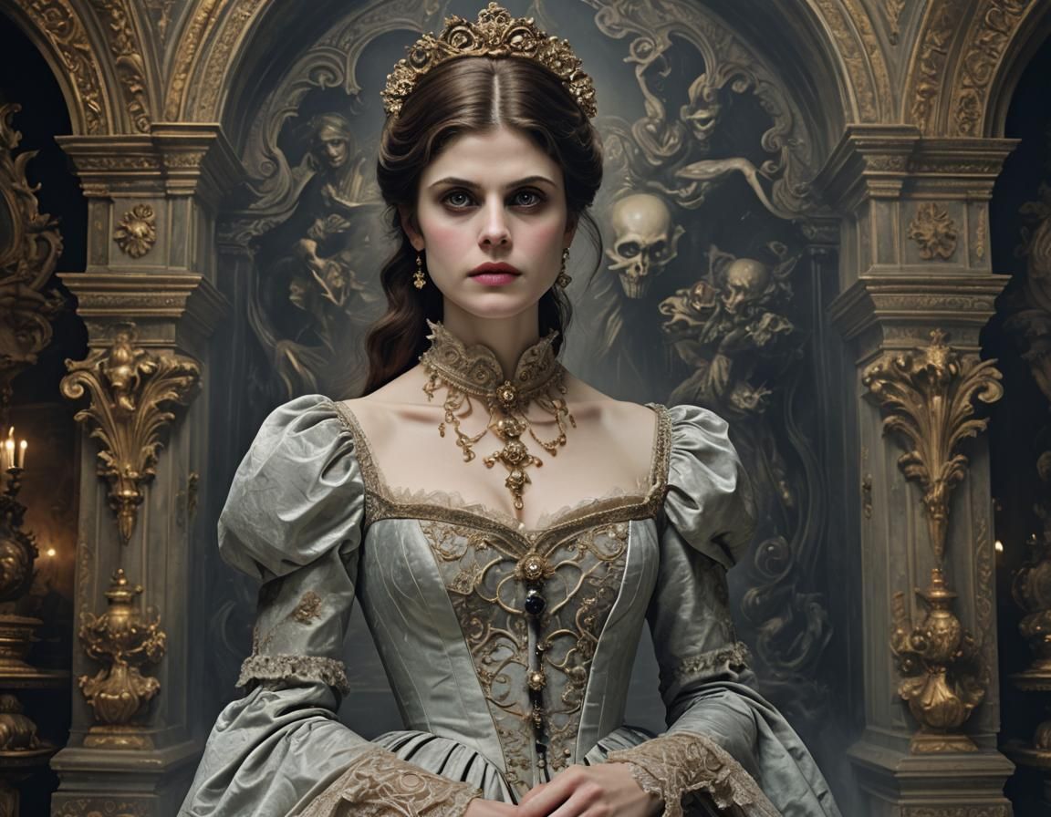 Alexandra Daddario in Gothic Victorian Setting
