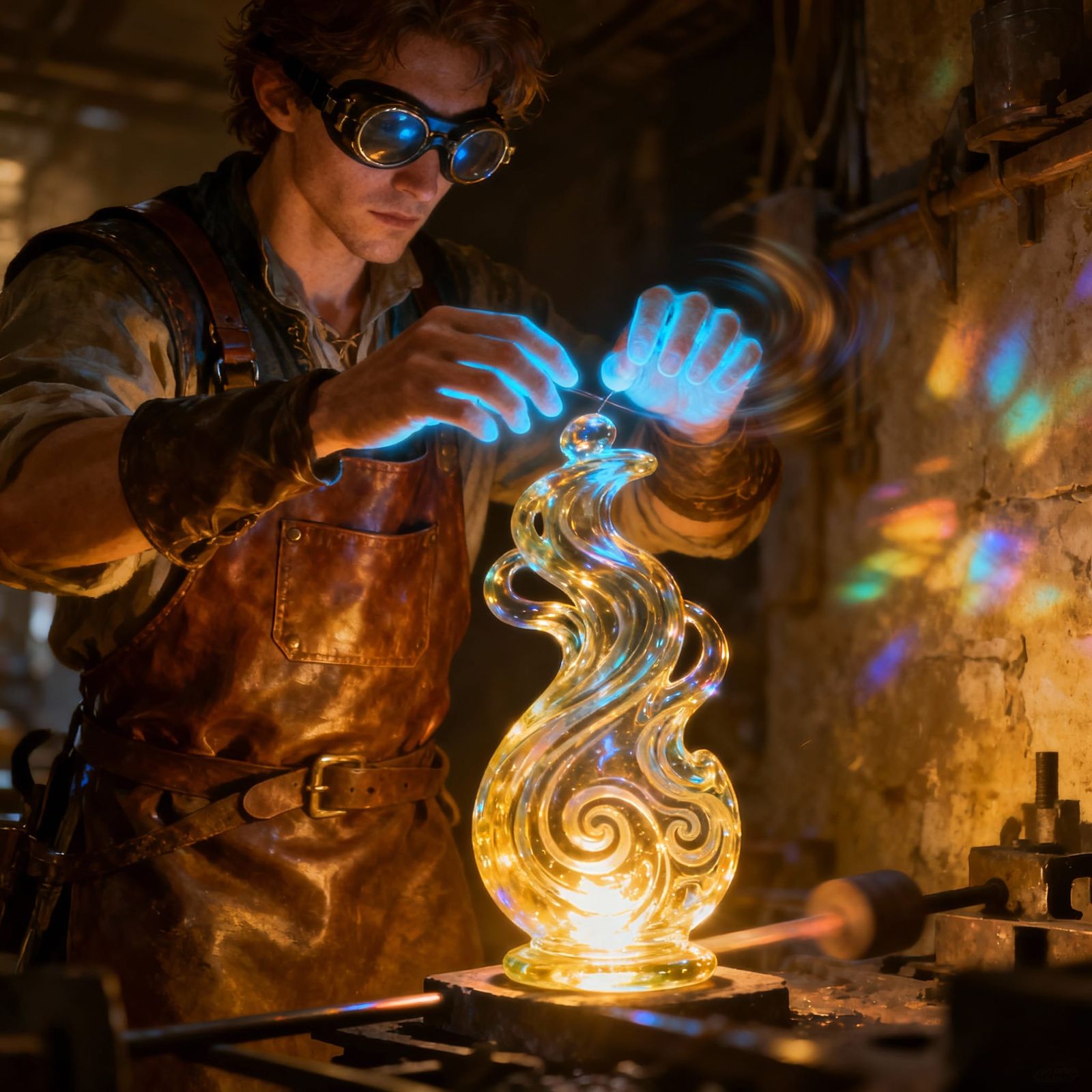 Magical Glass Blower Creates Stunning Sculpture