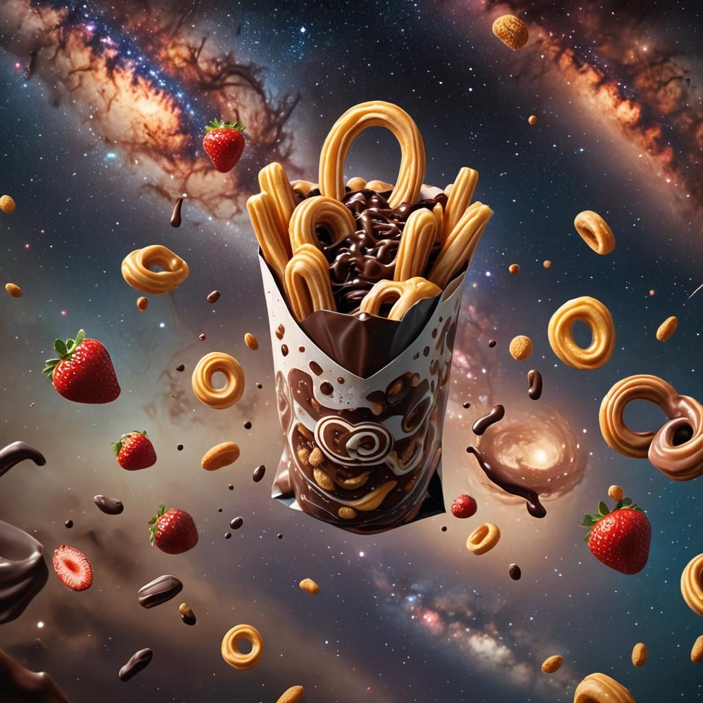 Churros Bag Floating in the Milky Way
