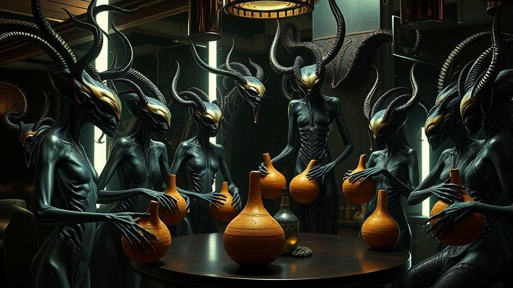 Aliens and Demons in Afro-Surrealist Bar