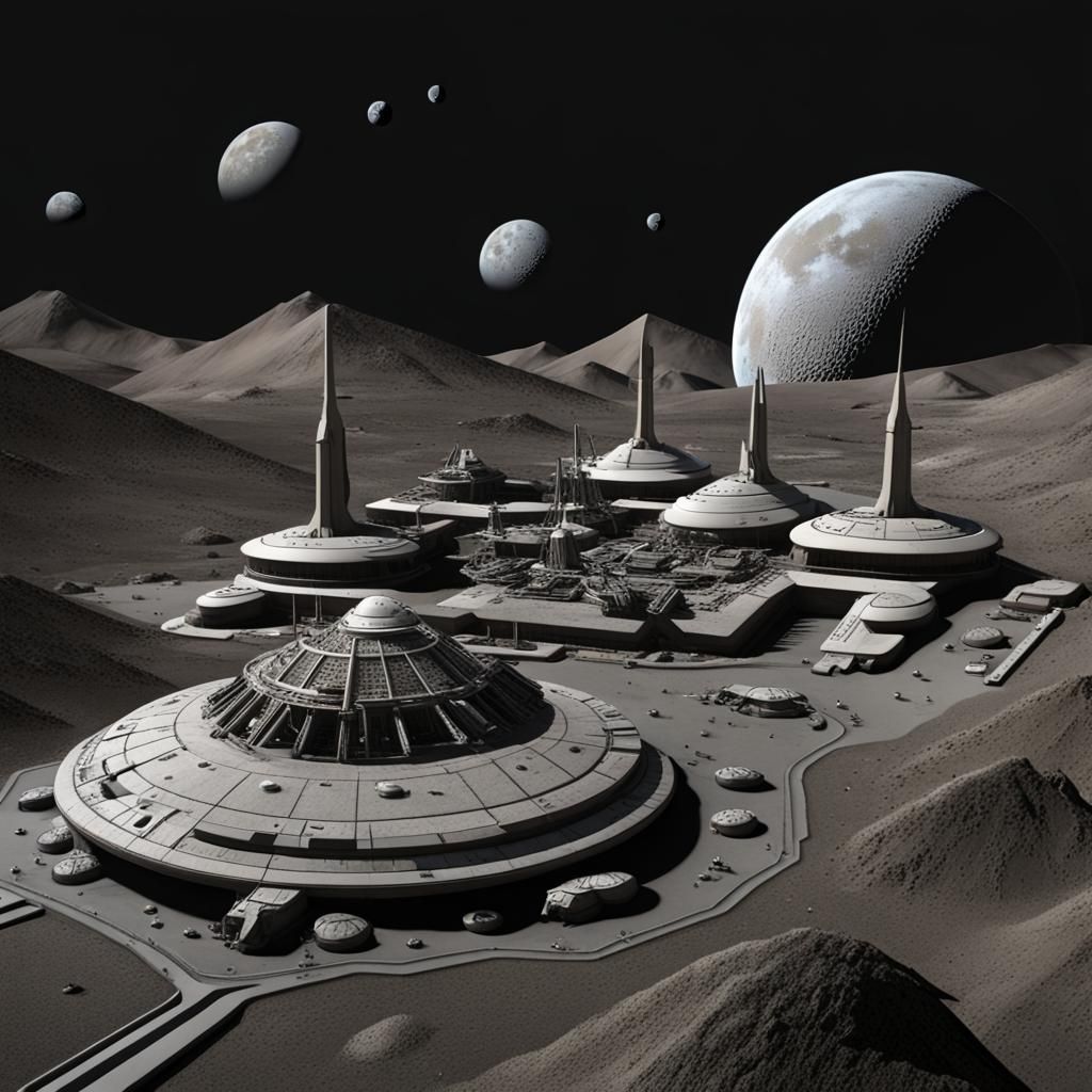 Alien Base on Dark Side of Moon