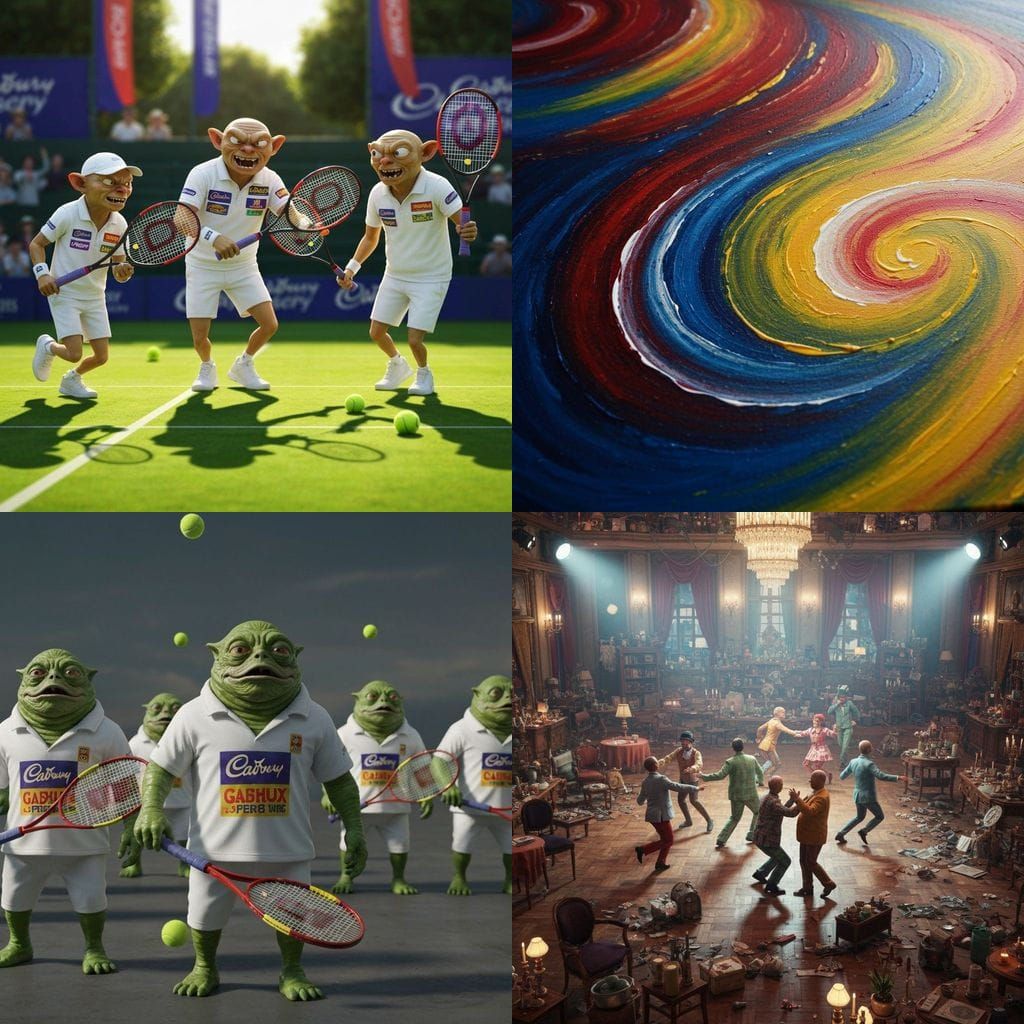 Jabba the Hutts Play Tennis in Photorealistic 8K