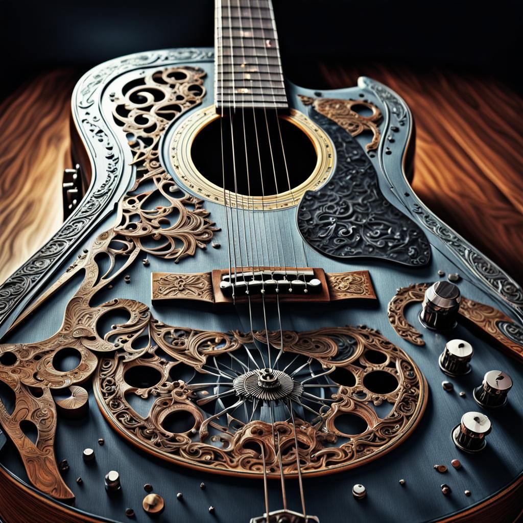 Beautiful Broken Guitar in High Definition