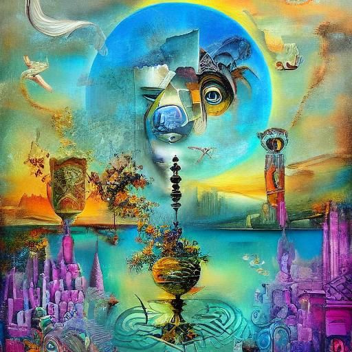 Celtic Goddess in Surrealist Style