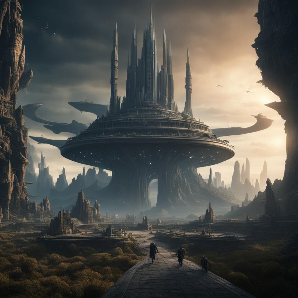 Alien Cityscape Generated by AI