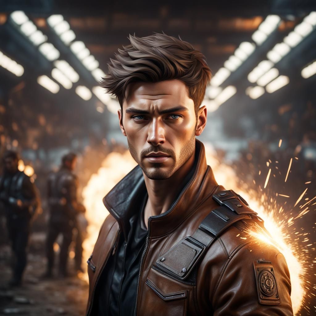 Sci-Fi Portrait: Young Man with Laser Pistol