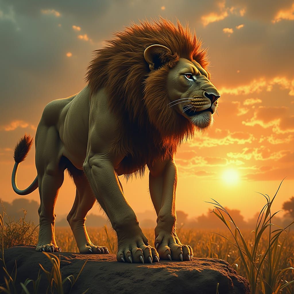 Lion-Crab Hybrid in Surreal Style