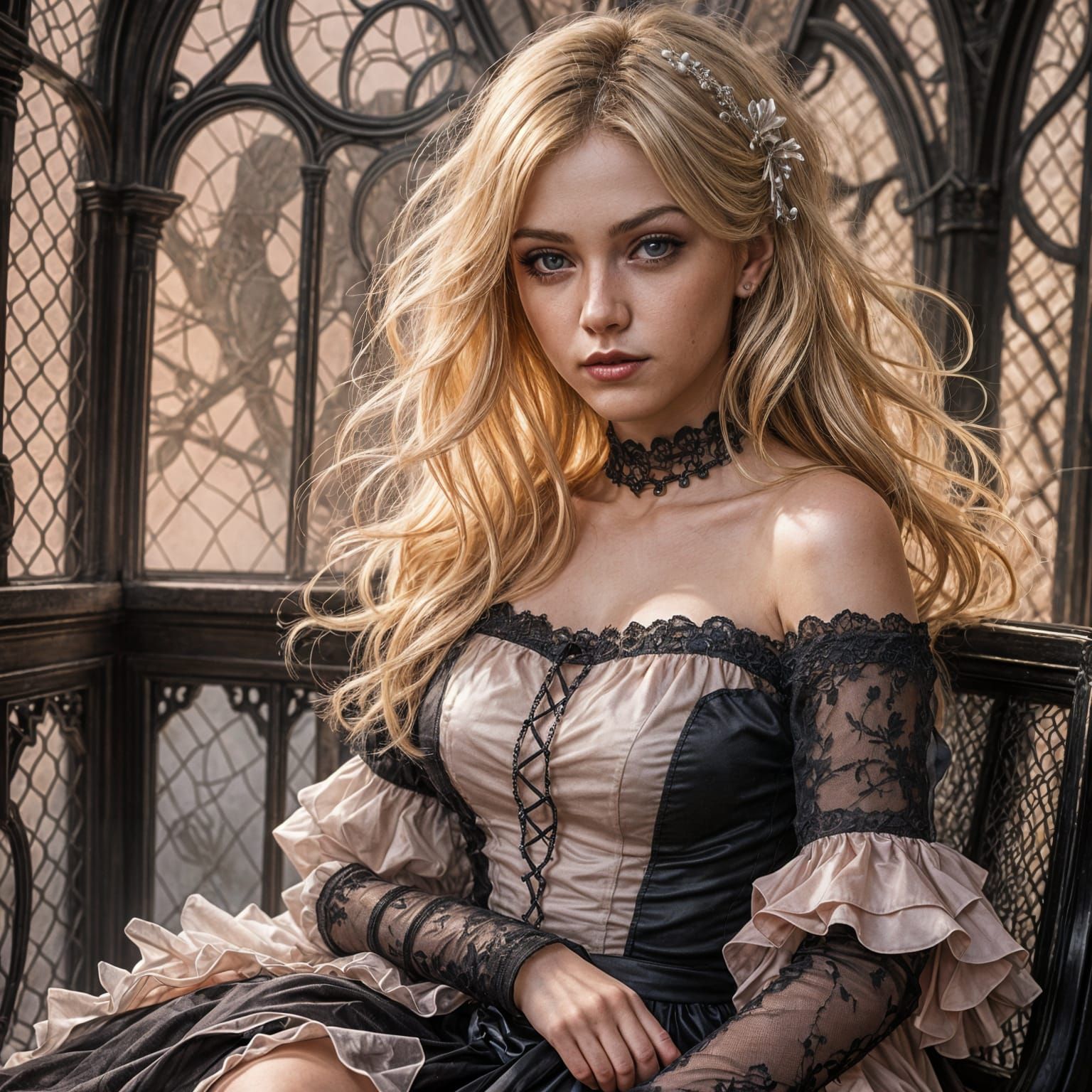 Gothic Elegance in Triadic Hues