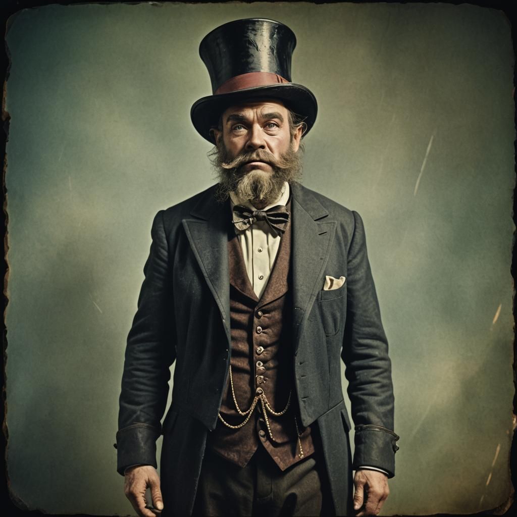 1920s Freak Show Gentleman in Tophat