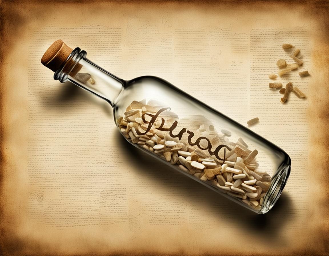 Message in a Bottle Illustration