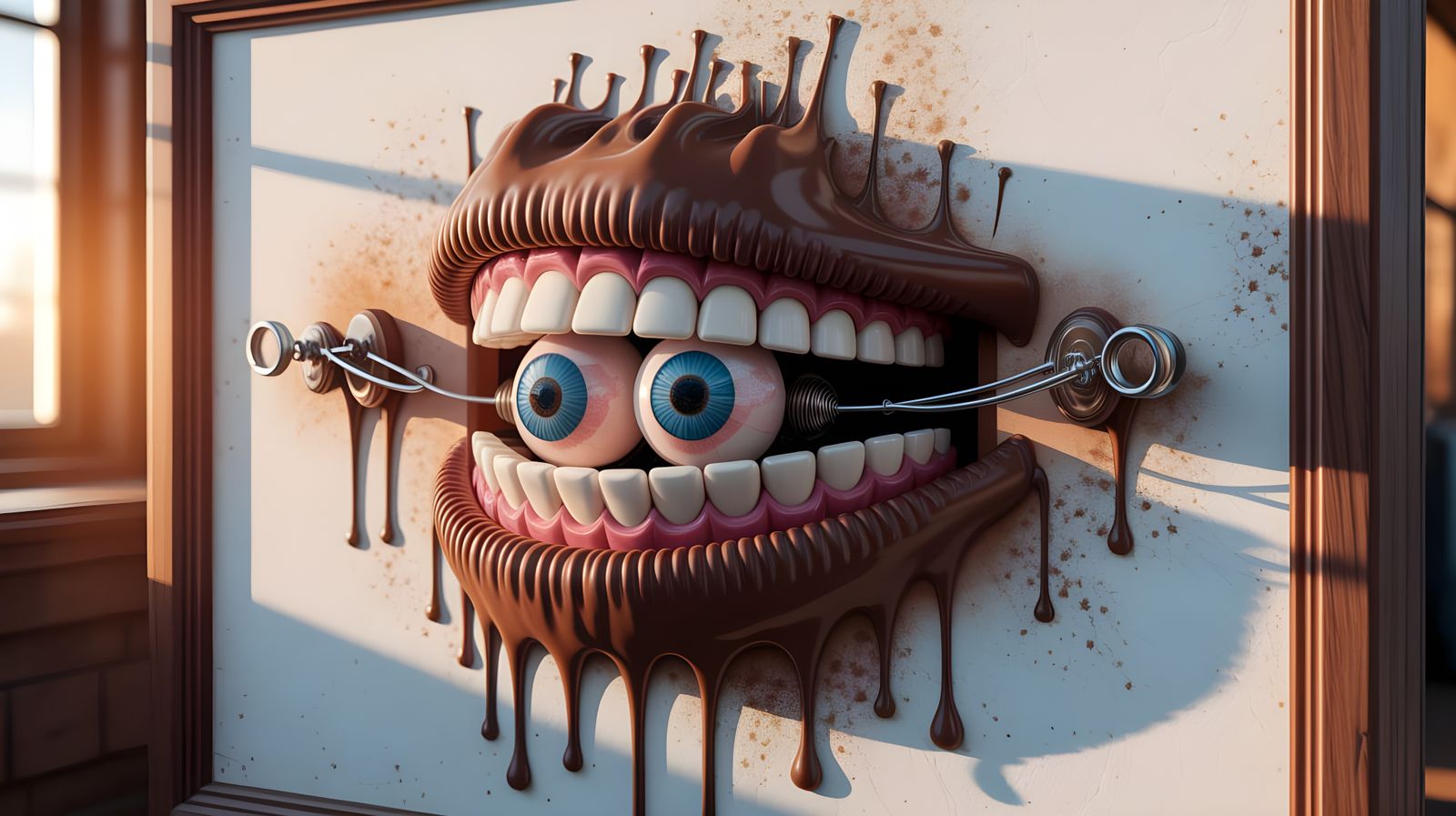 Mechanical Mouth Dissection on Canvas: Technical Drawing