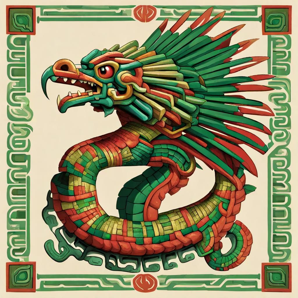 Quetzalcoatl: Neo-Impressionist Expressionist Oil Painting