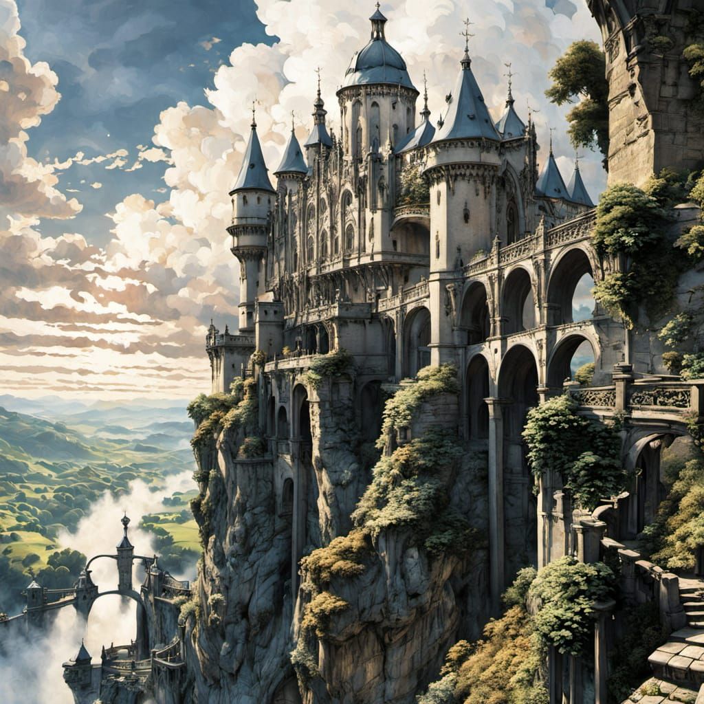 Ethereal Baroque Architecture in Soft Focus