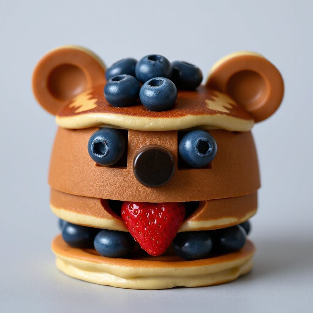 Lego Pancake Bear in 8-bit Style