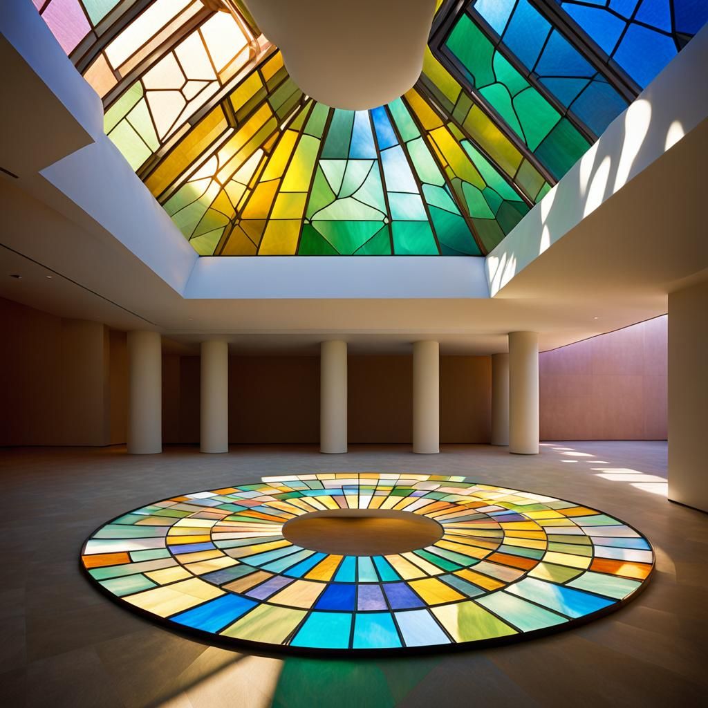 Stained Glass Rosette: Light and Reflection in Sacred Space