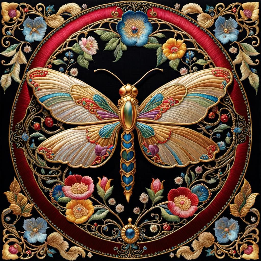 NightCafe Model Examples: Crystal Clear XL #2 - Dragonfly By...