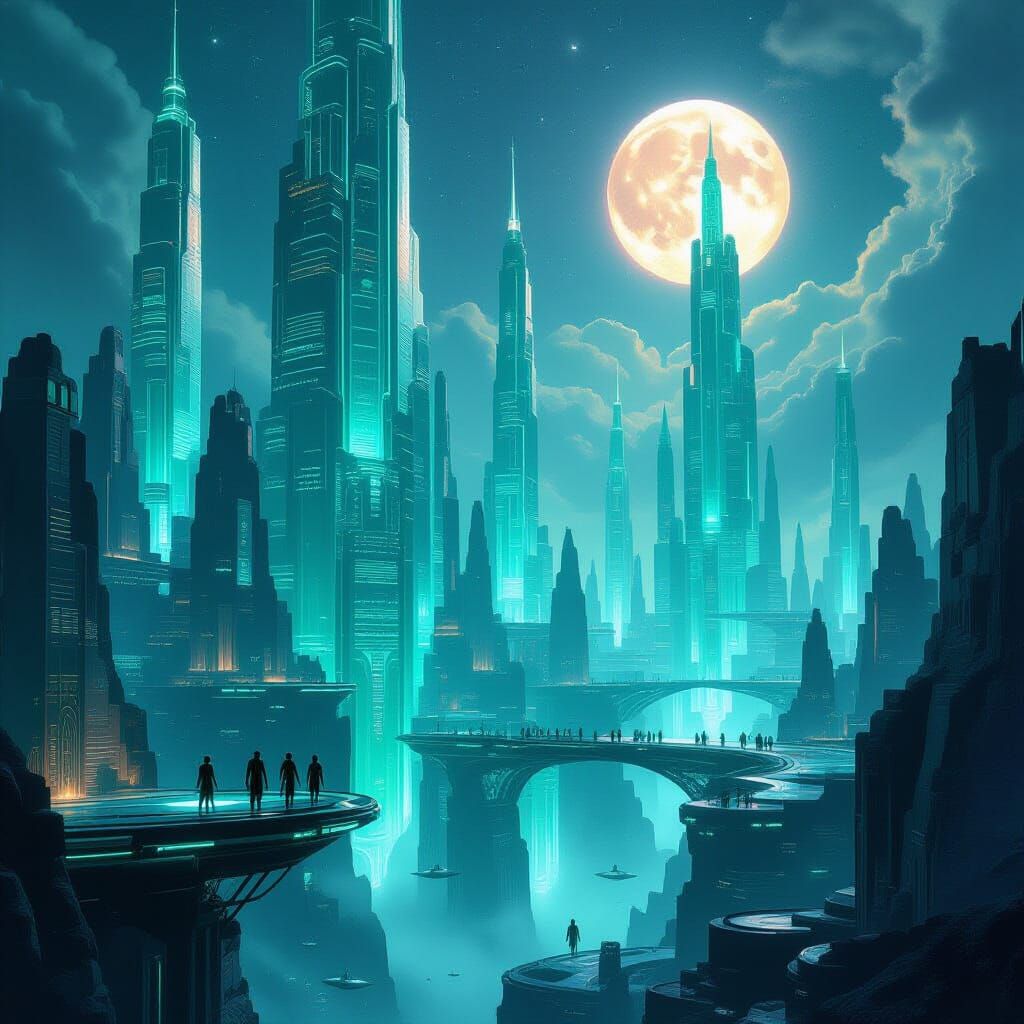 Alien City: Crystalline Structures Under Twin Suns